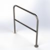 Bolt Down Stainless Steel Hooped Perimeter Barriers with Crossbar