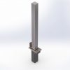 Flat Square Removable Stainless Steel Bollard with Hidden Lock - 900mm Above Ground