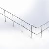 Tubular Handrail Galvanised Steel with Key Clamp