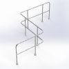 Tubular Handrail Galvanised Steel with Key Clamp