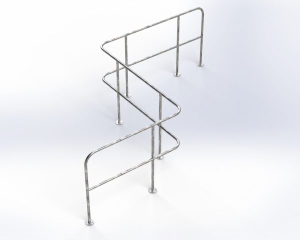 Tubular Handrail Galvanised Steel with Key Clamp