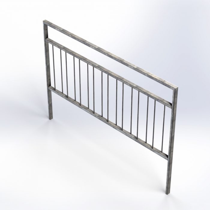 Pedestrian Safety Guards 2000mm with Staggered Bars