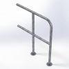 Tubular Handrail Galvanised Steel End