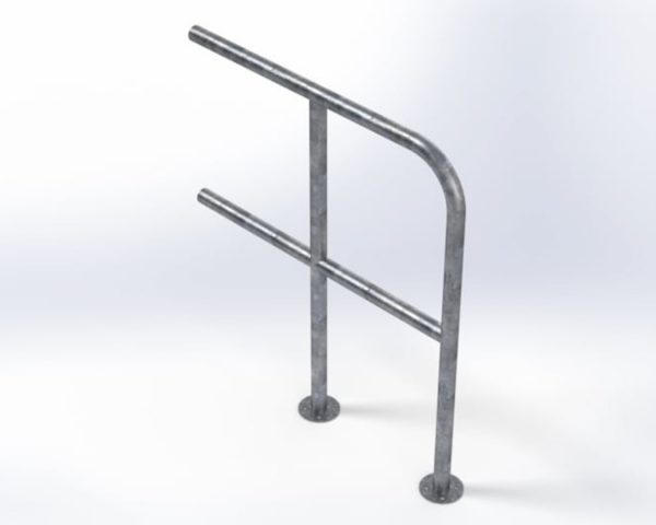 Tubular Handrail Galvanised Steel End