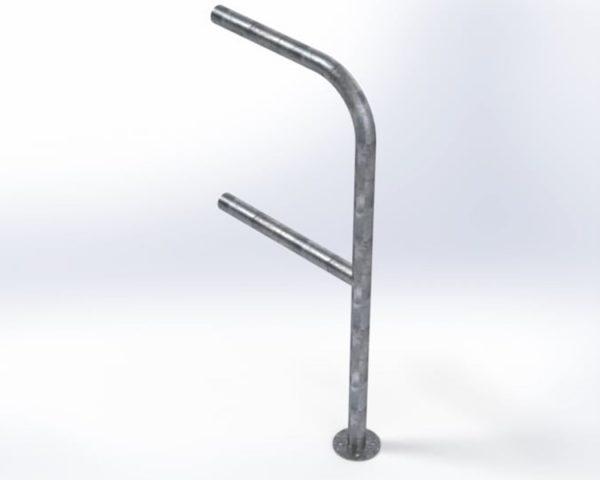 Tubular Handrail Galvanised Steel End