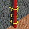 Wall Mounted Vertical Pipe Protection